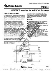 ML4654 datasheet pdf Micro Linear