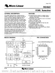 ML4661 datasheet pdf Micro Linear