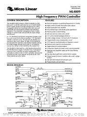 ML4809 datasheet pdf Micro Linear