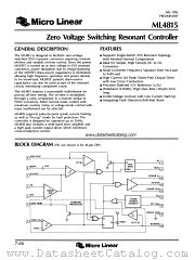 ML4815 datasheet pdf Micro Linear