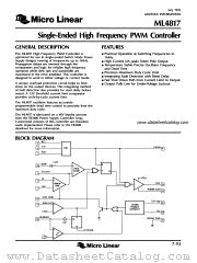 ML4817 datasheet pdf Micro Linear