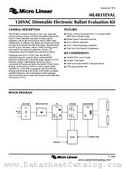 ML4831EVAL datasheet pdf Micro Linear