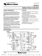 ML4873 datasheet pdf Micro Linear