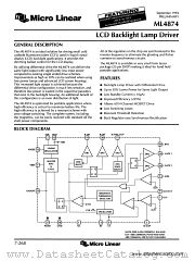 ML4874 datasheet pdf Micro Linear