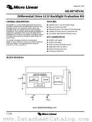 ML4874EVAL datasheet pdf Micro Linear