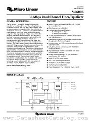 ML6006 datasheet pdf Micro Linear