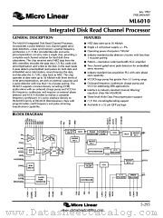 ML6010 datasheet pdf Micro Linear