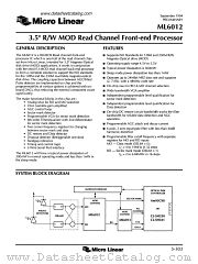 ML6012 datasheet pdf Micro Linear