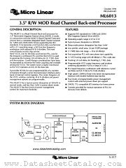 ML6013 datasheet pdf Micro Linear