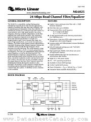 ML6025 datasheet pdf Micro Linear