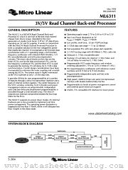 ML6311 datasheet pdf Micro Linear