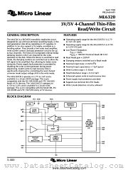 ML6320 datasheet pdf Micro Linear