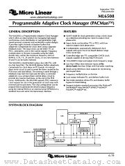 ML6508 datasheet pdf Micro Linear