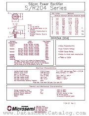 1N1199AR datasheet pdf Microsemi