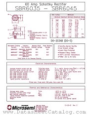 SBR6040 datasheet pdf Microsemi