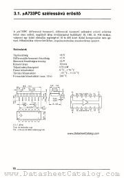 uA733PC datasheet pdf Mikroelektronikai Vallalat