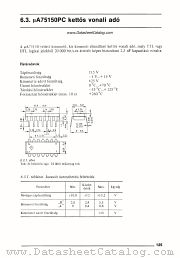 uA75150PC datasheet pdf Mikroelektronikai Vallalat