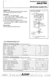 2SC2798 datasheet pdf Mitsubishi Electric Corporation