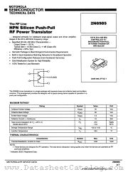 2N6985 datasheet pdf Motorola