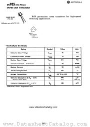 2N705JAN datasheet pdf Motorola