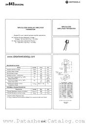 2N843 datasheet pdf Motorola