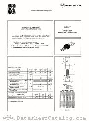 BD385 datasheet pdf Motorola