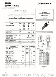 BD809 datasheet pdf Motorola