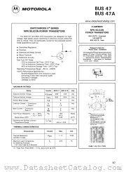 BUS47A datasheet pdf Motorola