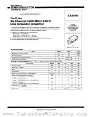 CA2600 datasheet pdf Motorola