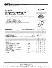 CA2700 datasheet pdf Motorola