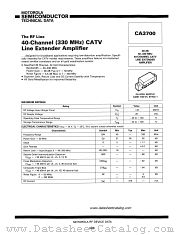 CA3700 datasheet pdf Motorola