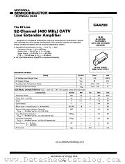 CA4700 datasheet pdf Motorola