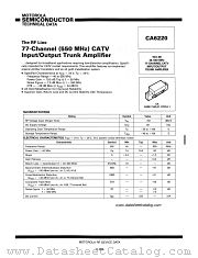 CA6220 datasheet pdf Motorola