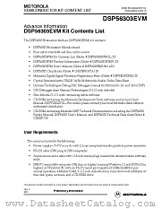 DSP56303EVMCL datasheet pdf Motorola