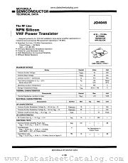 JO4045 datasheet pdf Motorola