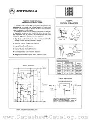 LM309H datasheet pdf Motorola