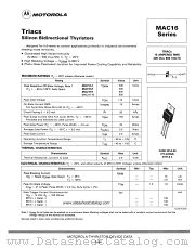 MAC16-6 datasheet pdf Motorola