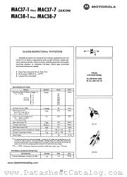 MAC37-7 datasheet pdf Motorola