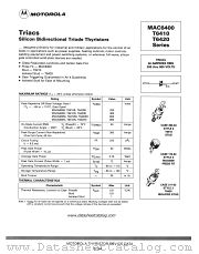 MAC6400B datasheet pdf Motorola