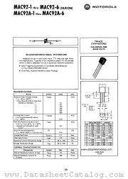 MAC92A-5 datasheet pdf Motorola