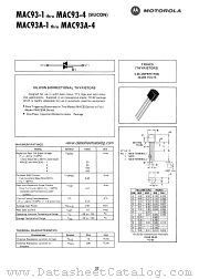 MAC93A-2 datasheet pdf Motorola