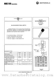 MBS100 datasheet pdf Motorola