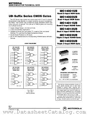 MC14012UBCL datasheet pdf Motorola
