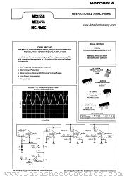 MC1458P2 datasheet pdf Motorola