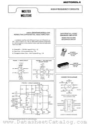 MC1733C datasheet pdf Motorola