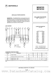 MC74F153 datasheet pdf Motorola