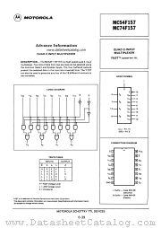 MC74F157 datasheet pdf Motorola