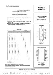 MC74F182 datasheet pdf Motorola