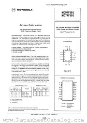 MC54F191J datasheet pdf Motorola