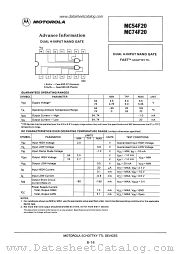 MC74F20 datasheet pdf Motorola